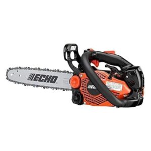 12-Inch Gas Powered Chainsaw with Adjustable Oil Flow and Spring-Assisted Chain Brake