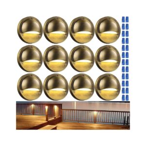 12-Pack LED Low Voltage Landscape Deck Lights for Modern Walkways