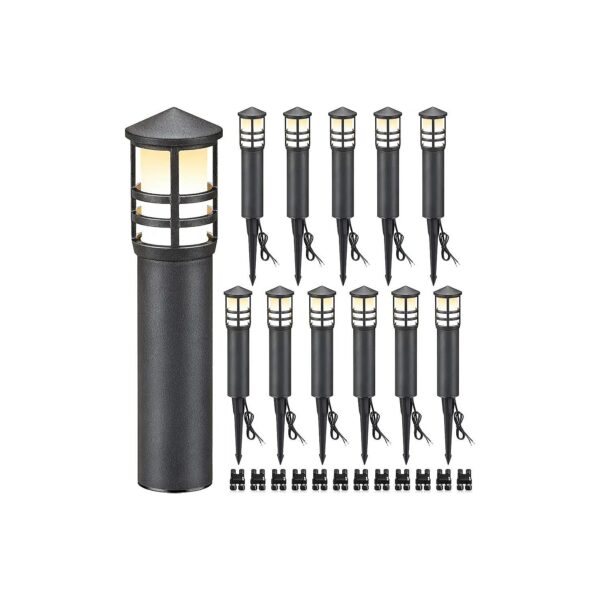 12-Pack Low Voltage Pathway Lights for Garden Walkway Patio Lighting