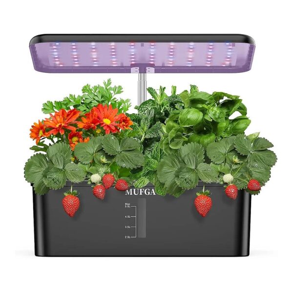 12-Pod Indoor Gardening System with LED Grow Lights and Unlimited Planting Possibilities