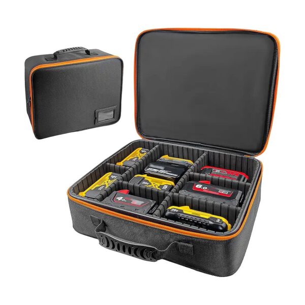 12V 18V 20V Power Tool Battery Organizer Storage Case for Small Parts and Hardware