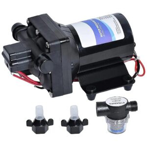 12V DC Diaphragm Water Pump for RVs Ships Yachts Boats Self-Priming 8 Feet