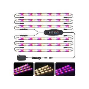 12V3A LED Grow Light Strips for Indoor Plants, 3 Working Modes and 10 Dimmable Levels