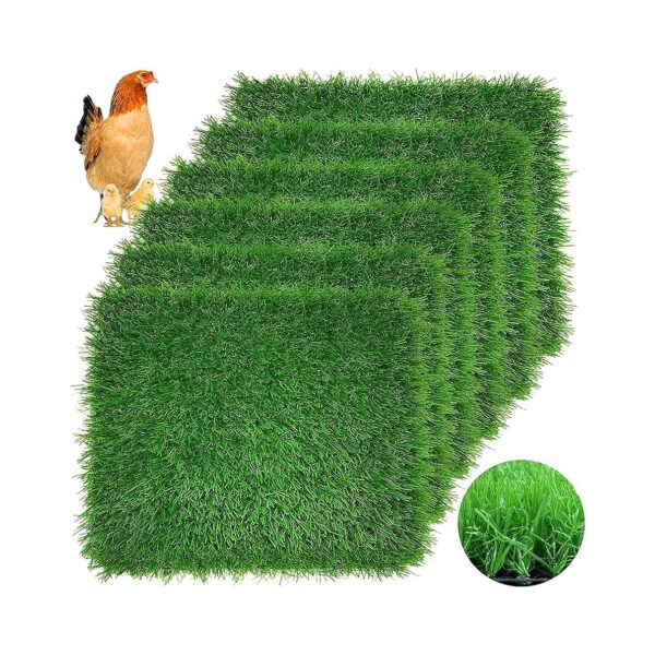 12x12x2 Chicken Nesting Pads with Artificial Spring Grass and Easy Cleaning