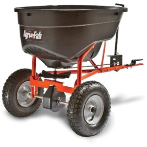 130-Pound Hopper Capacity Tow Behind Broadcast Spreader