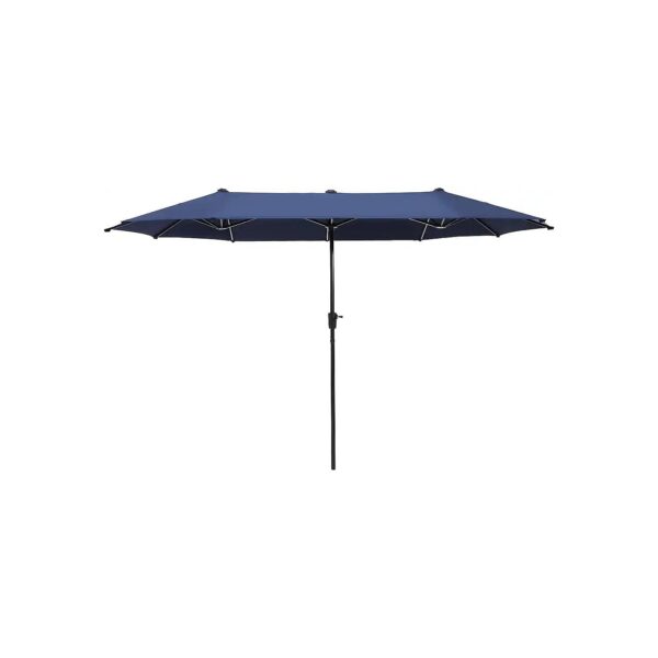 13ft Rectangle Patio Umbrella with Crank, UV Protective, and Rust Resistant Steel Frame