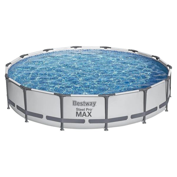 14 Foot Round Above Ground Steel Pool Set with 530 Gallon Filter Pump