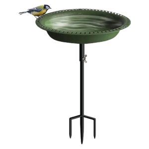 1/4 Gallon Detachable Freestanding Garden Bird Bath Bird Feeder Bowl with Metal Stake