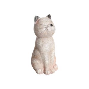 14 Inch Tall Weatherproof Cat Statue for Outside Garden Decor and Gifts