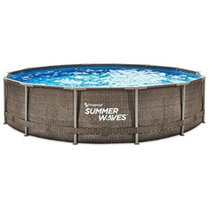 14ft x 36in Round Metal Frame Pool with SkimmerPlus Filter Pump for Clean Water