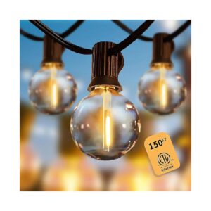 150FT Outdoor LED String Lights with 75 Shatterproof Bulbs for Patio and Backyard