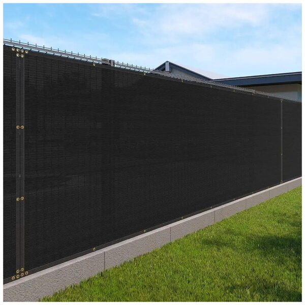 150GSM Black Mesh Windscreen for Outdoor Chain Link Fencing Customizable Fabric Cover