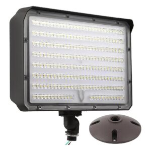 150W Dusk to Dawn Outdoor Flood Light with Knuckle Mount for Easy Installation