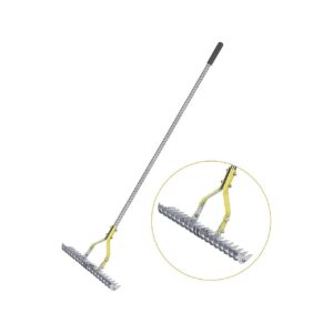 15-Inch Wide Lawn Rake for Removing Dead Grass and Loosening Soil Efficiently