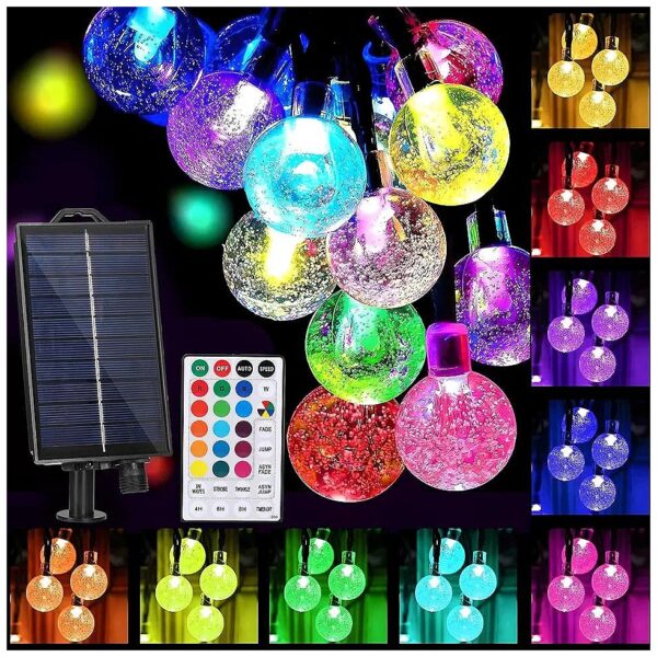 16 Colors Solar Powered LED String Lights for Garden, Lawn, or Backyard Decor