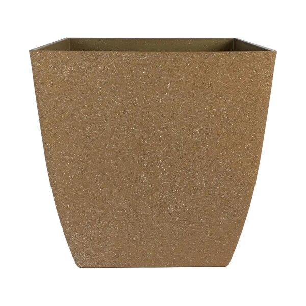 16 Inch Modern Cavern Clay Self Watering Planter for Indoor Outdoor Use