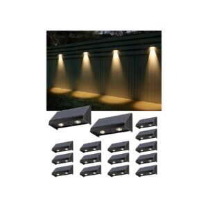 16 Pack Solar Wall Mount LED Lights for Backyard and House