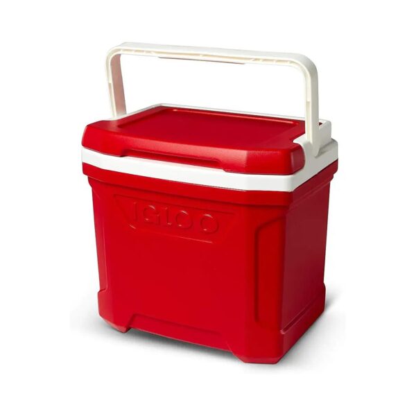 16 Qt Red Insulated Cooler With Compact And Space Efficient Design