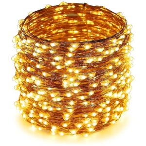 165ft Copper Wire, 500LED, Plug in Decorative Lights for Indoor Parties and Events