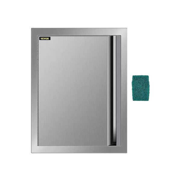 17W x 24H Inch Single Vertical BBQ Door Stainless Steel Outdoor Kitchen Access Door