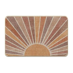 17x30 Inch Boho Chic Sun Door Mat with Low Pile Height