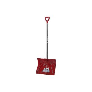 18-Inch Poly Blade Snow Shovel with Shock-Absorbing Wooden Handle for Heavy Snowfall