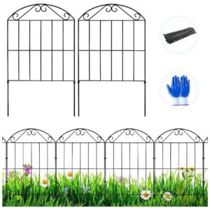 19ft Long Metal Garden Border Fence with Arched Design for Modern Landscape Decoration