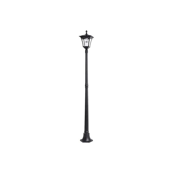 1-Pack Black Solar LED Street Light for Outdoor Decor