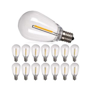 1W S14 LED Replacement Bulbs for Outdoor Use with Screw Base and Dimmer