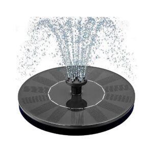 1W Solar Powered Solar Fountain with 6 Nozzle Options for Bird Bath Garden Pond Pool