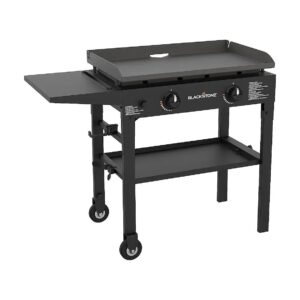 2 Burner Propane Grill Griddle with Rear Grease Management System