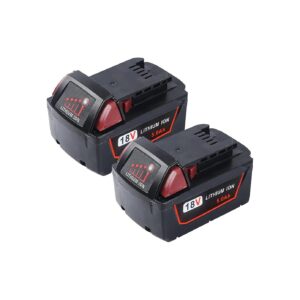 2 Pack 18V Lithium-Ion M18 Replacement Batteries for Milwaukee Cordless Power Tools