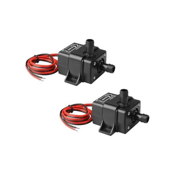 2 Pack DC 12V Submersible Water Pump for Aquarium Hydroponic Fountains