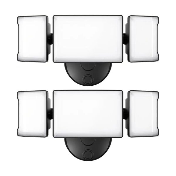 2 Pack Modern LED Flood Lights with Switch Control for Enhanced Outdoor Lighting