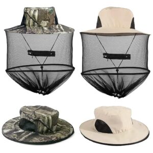 2 Pack Outdoor Bucket Hat with Net Mask for Men and Women