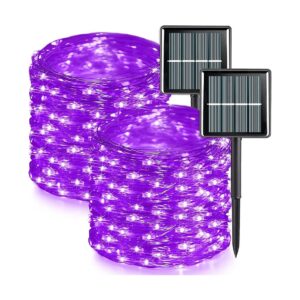 2 Pack Purple LED Solar String Lights for Outdoor and Indoor Decoration