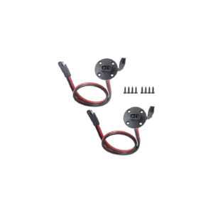 2 Pack SAE Power Socket Cables with Mounting Screws for Secure Installation