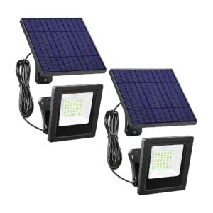 2 Pack Solar Wall Mount Dusk to Dawn LED Flood Lights Modern