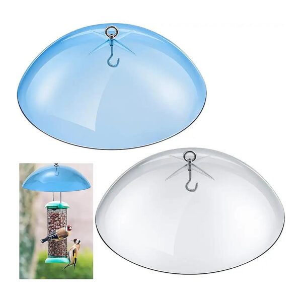 2 Pcs Plastic Bird Feeder Covers for Rain Weather Guard Protection