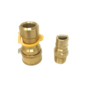 2" Solid Brass Quick Connect Disconnect Fitting for Natural Gas or Propane Appliances