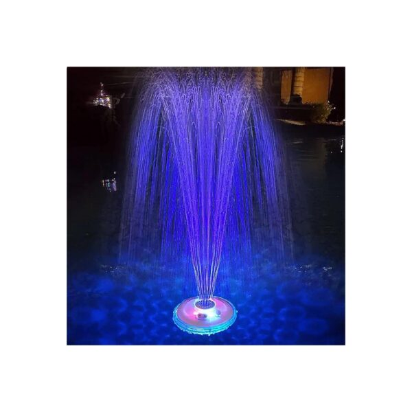 2 Spray Modes Waterproof Pool Fountain with Underwater Light Show