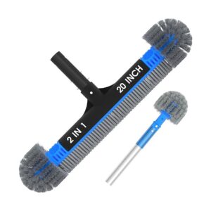 20 Inch Large Area Pool Brush for Heavy Duty Cleaning and Cobweb Duster Removal