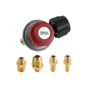 20 PSI Propane Regulator Valve Kit with Plastic Thumb Nut