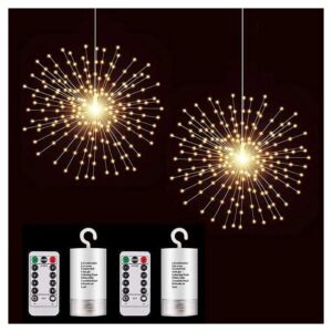 200 LED Bulb Firework Lights with 8 Modes and Dimmable Remote Control