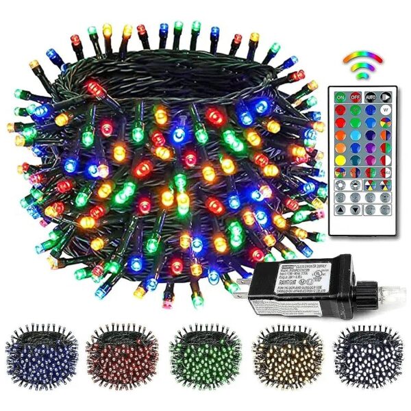 200 LED RGB Color Changing String Lights with Remote and Timer for Party Decorations