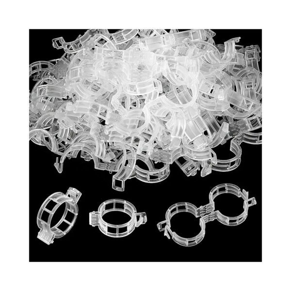 200 Pcs Durable Plastic Trellis Plant Support Clips for Grape and Tomato Vine Support