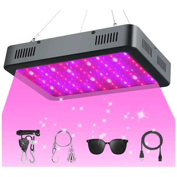 2000W LED Grow Light with Veg Bloom Switch for Indoor Plants Greenhouse Coverage 5x5ft