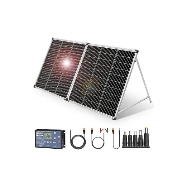 200W Monocrystalline Solar Suitcase with Controller for Charging Vented AGM Gel Batteries