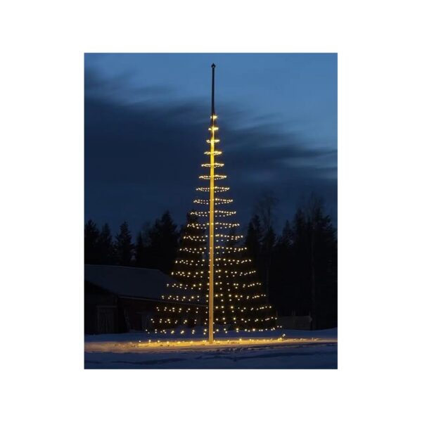 20FT Flagpole Christmas Tree with 480 LED Warm White Lights