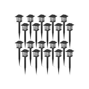 20-Pack Solar-Powered Decorative Pathway Lights for Garden and Walkway